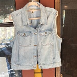 Madewell Sky Blue Denim vest